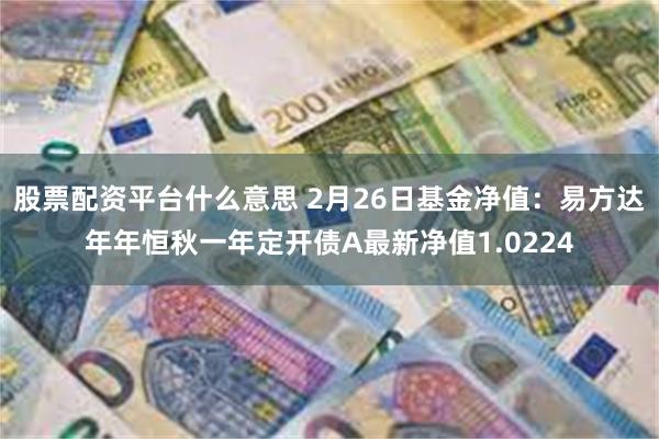 股票配资平台什么意思 2月26日基金净值：易方达年年恒秋一年定开债A最新净值1.0224